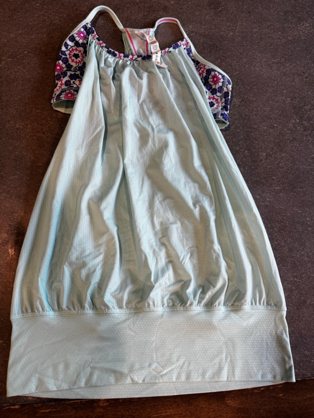 lululemon athletica Mint Tank with Pink Trim Size 6
